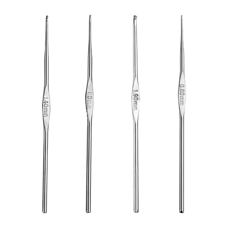 Sewing Tas - 4 Pcs Stainless Steel Crochet Hooks