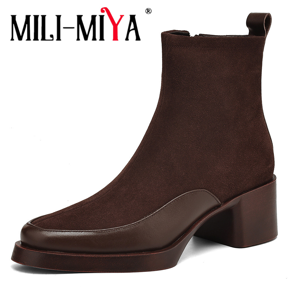 Sewing Zipper - MILI-MIYA Women's Full-Grain Cowhide and Split