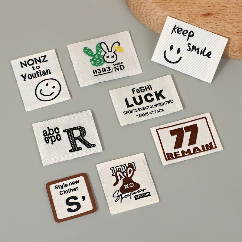 Sewing Labels - Cute Cartoon Patchwork Letters Animals Custom