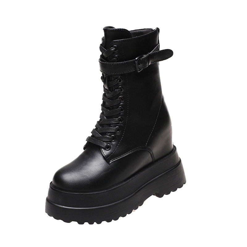 11cm Woman Hidden Wedges Boots - Sewing Latex avis et prix
