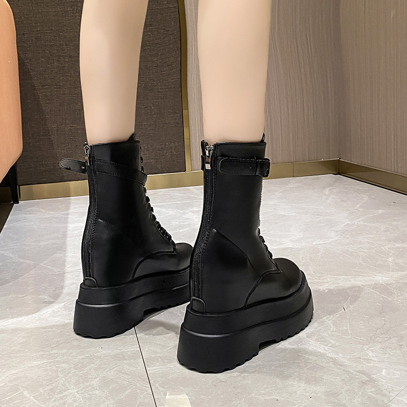 11cm Woman Hidden Wedges Boots - Sewing Latex avis et prix