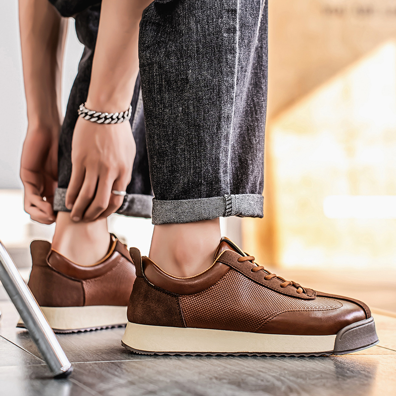 New Men Leather Casual Shoes O - Sewing Latex avis et prix