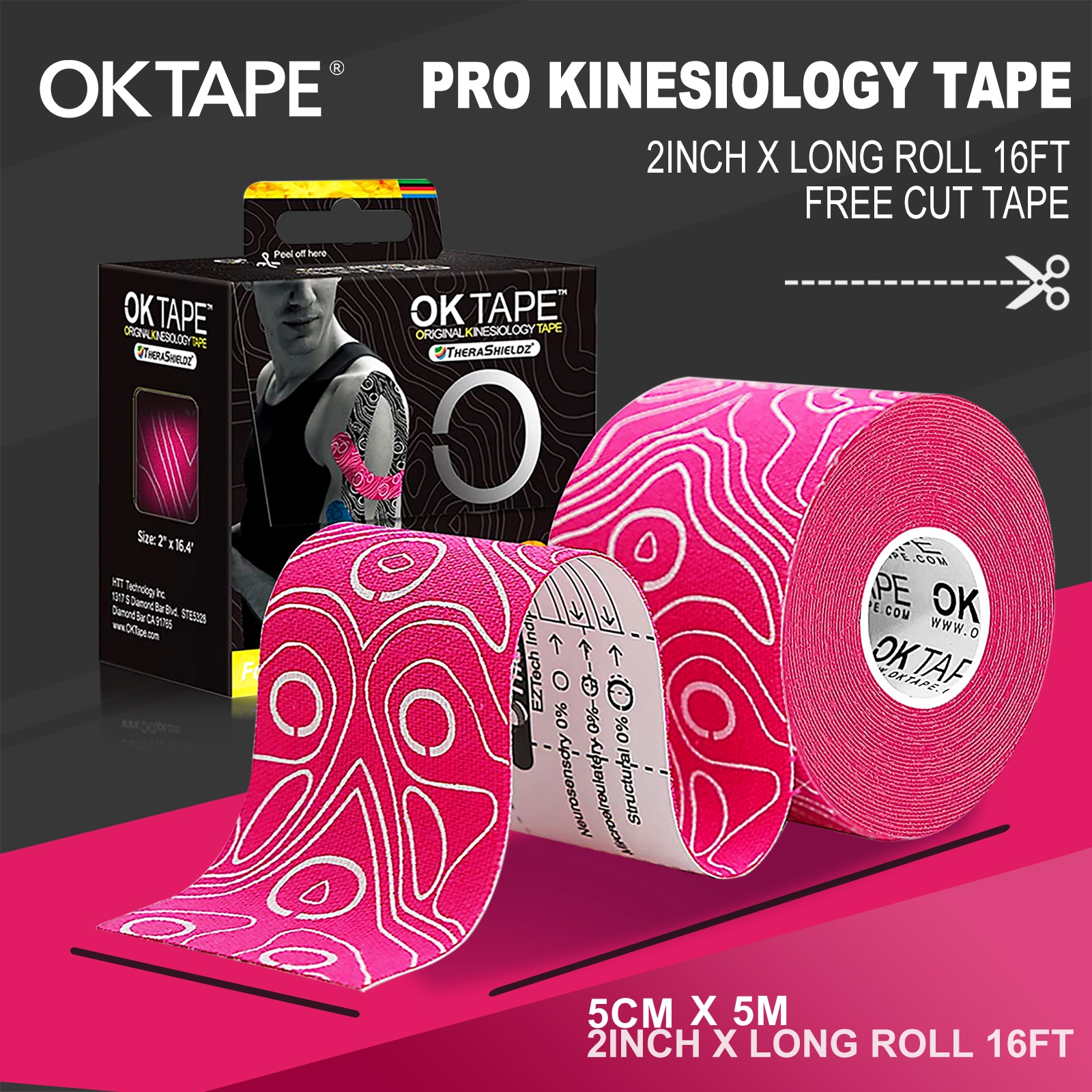 OK TAPE Kinesiology Tape 4 Rol - Sewing Latex avis et prix