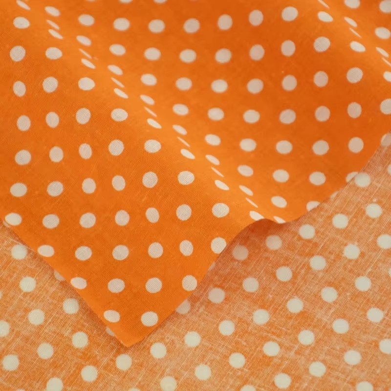 50X150CM White Orange Polka Do - Sewing And Textile avis et prix