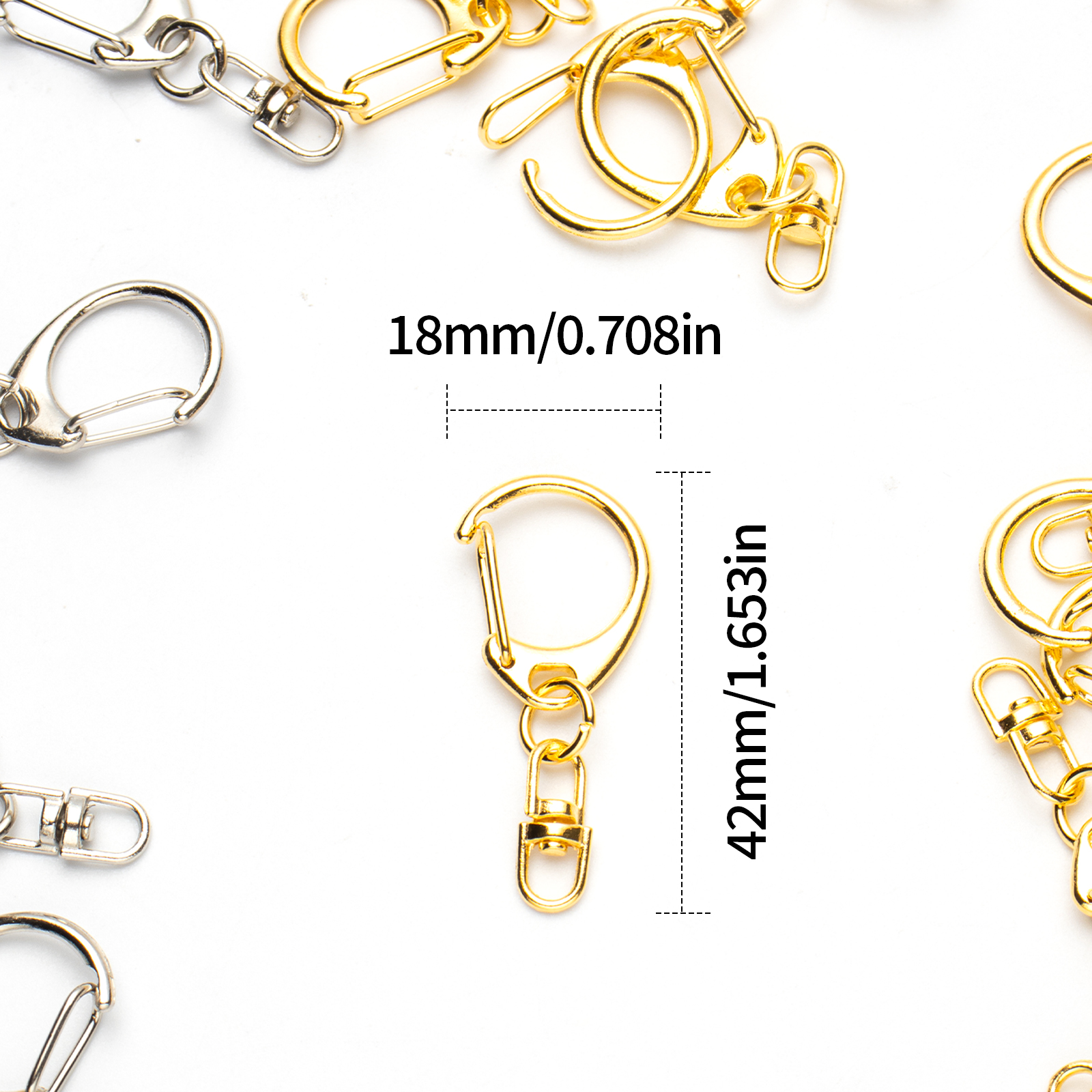 5pcs D Snap Hook Keychain Ring - Sewing Necessities avis et prix