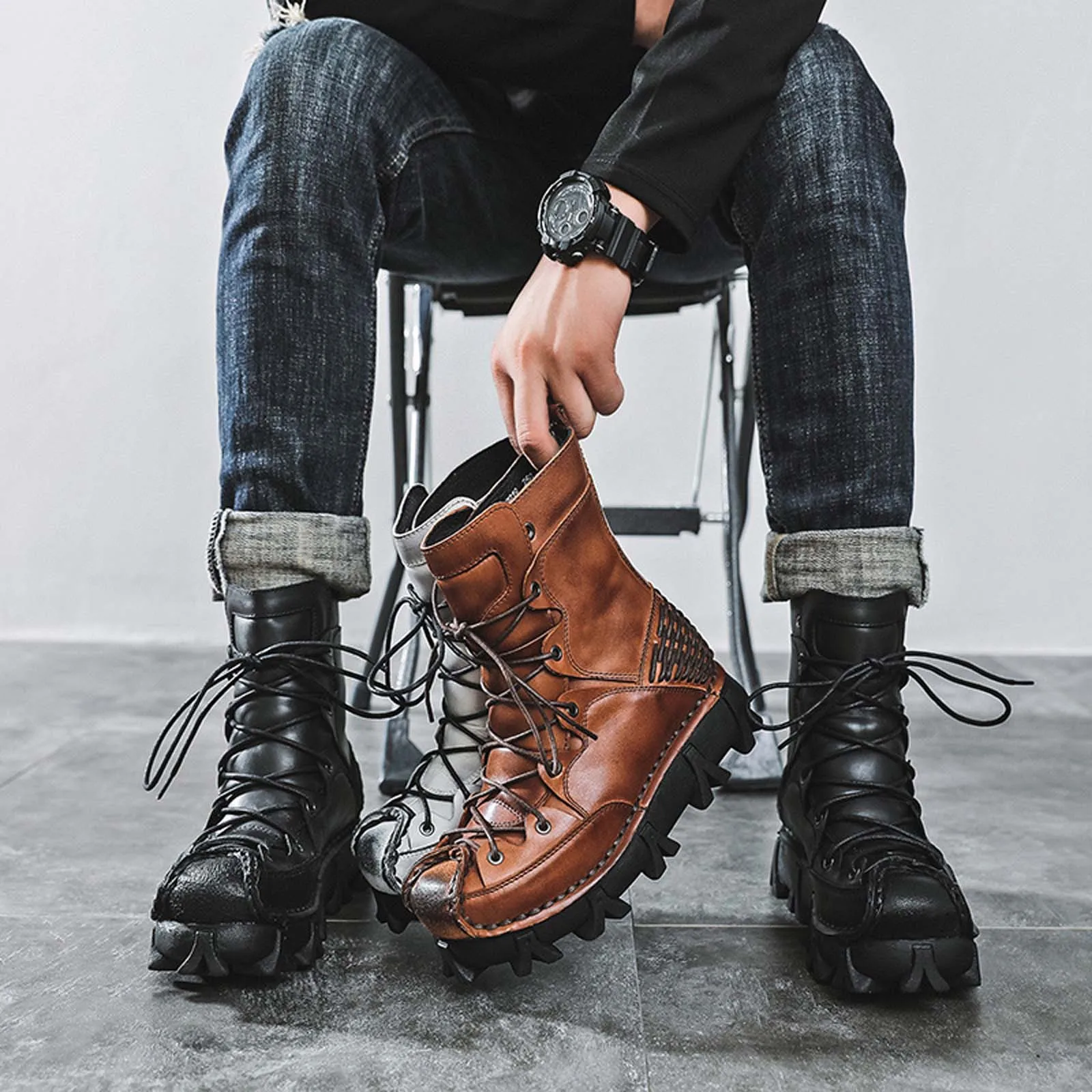 Fashion Genuine Leather Motorc - Sewing Necessities avis et prix
