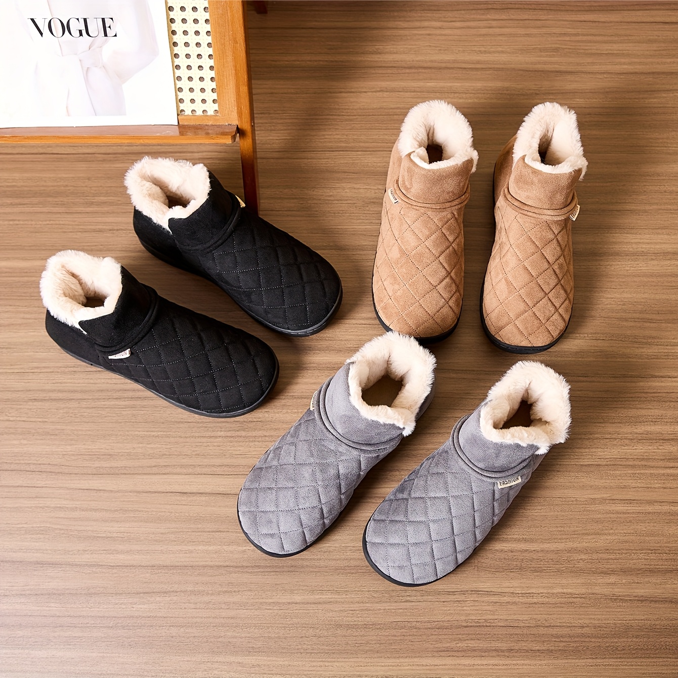 Winter Warm Plush Slippers Men - Sewing House avis et prix