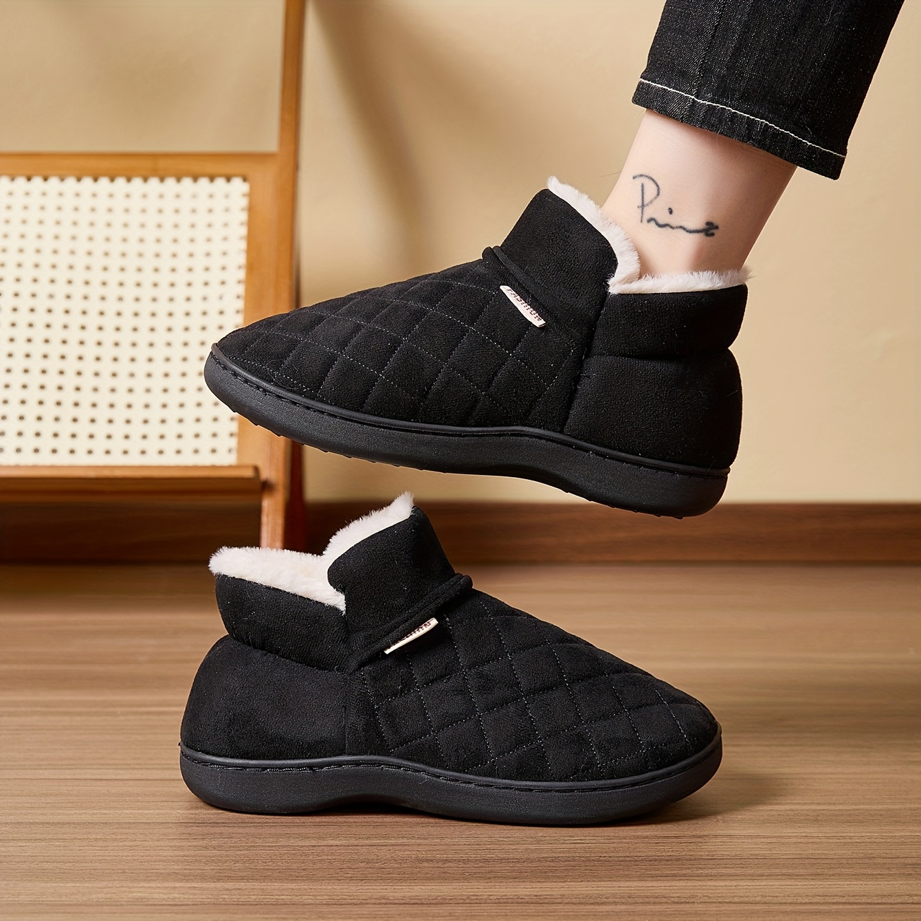 Winter Warm Plush Slippers Men - Sewing House avis et prix