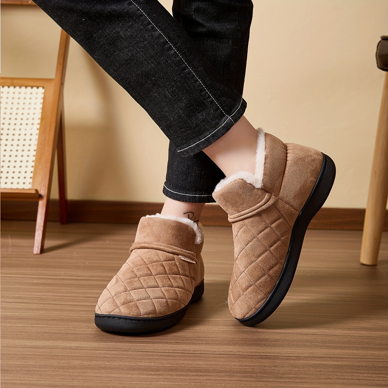 Winter Warm Plush Slippers Men - Sewing House avis et prix