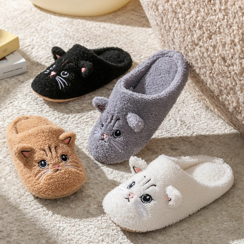 Non-Slip Soft Plush Cat Slippe - Sewing House avis et prix