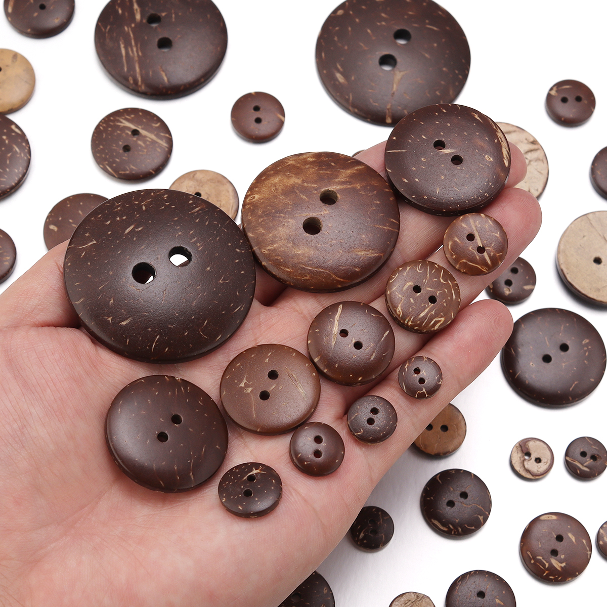 10-100Pcs Natural Coconut Shel - Sewing Art avis et prix
