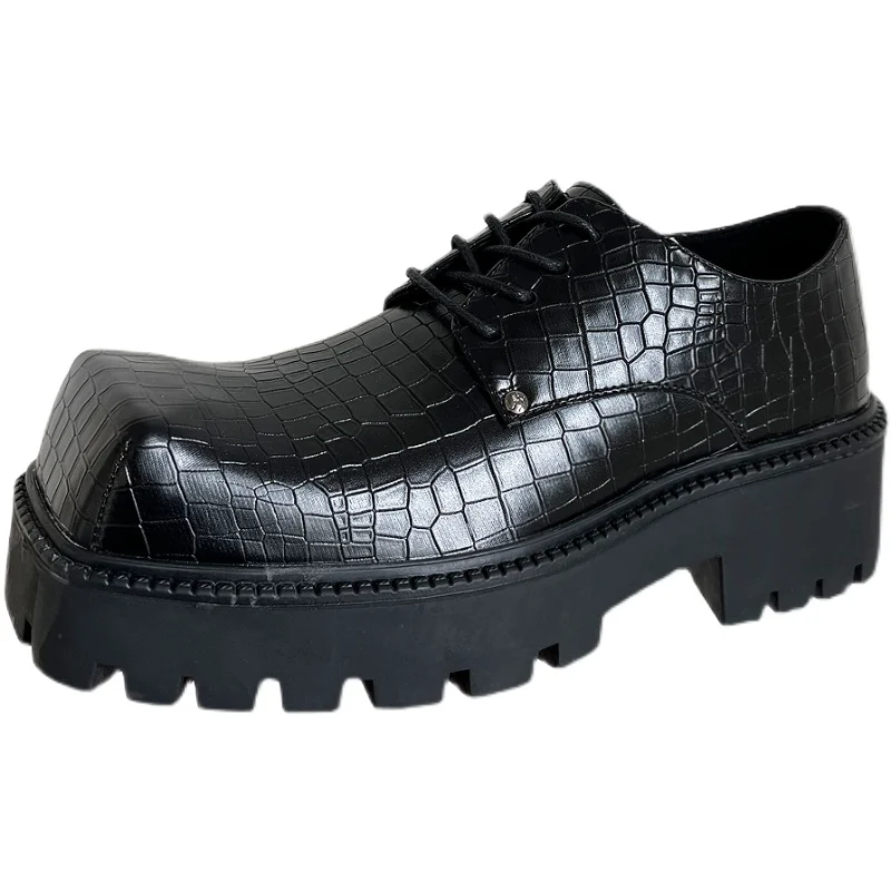Men's Loafers Leather Motorcyc - Sewing Latex avis et prix