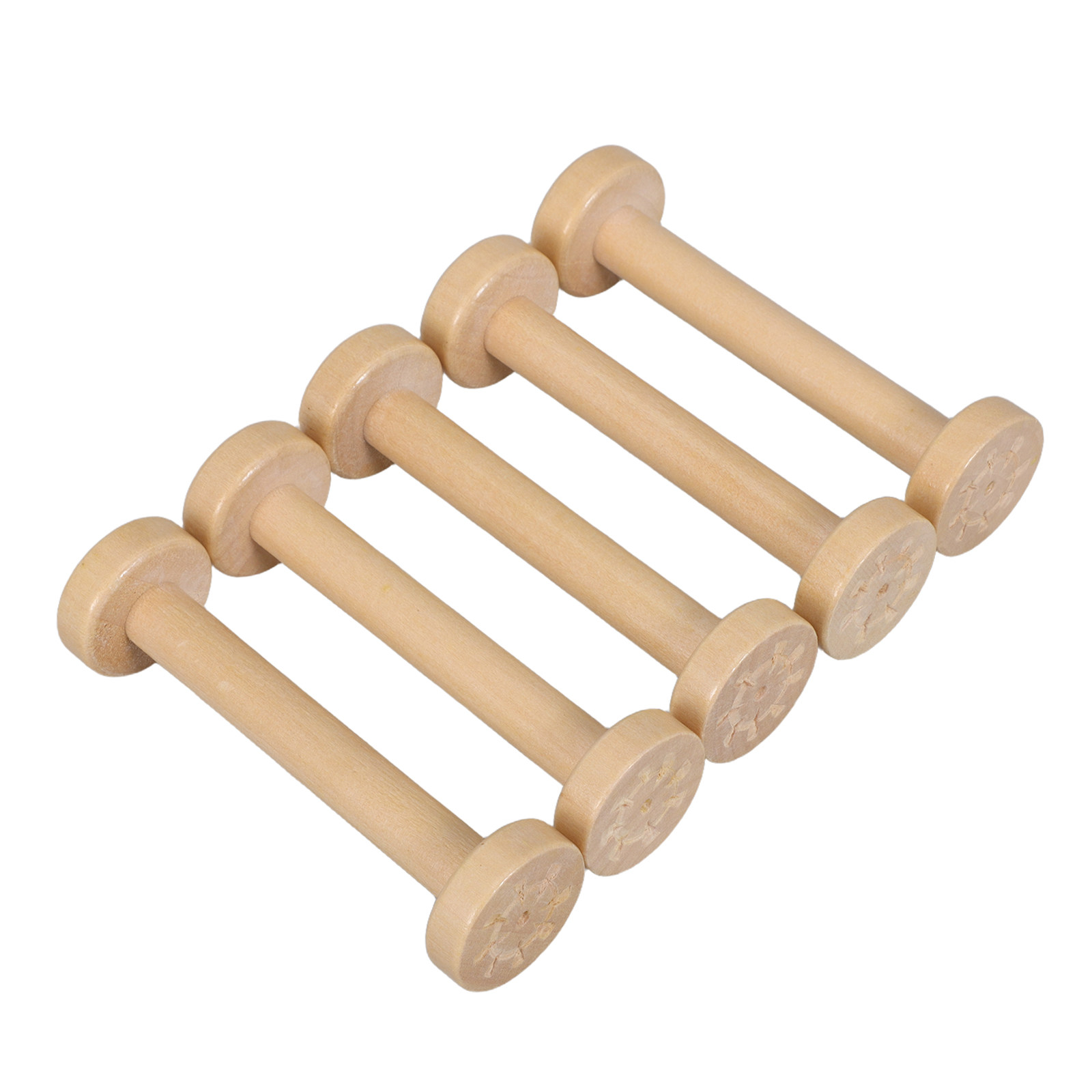 5Pcs Wooden Spools Natural Vin - Sewing And Textile avis et prix