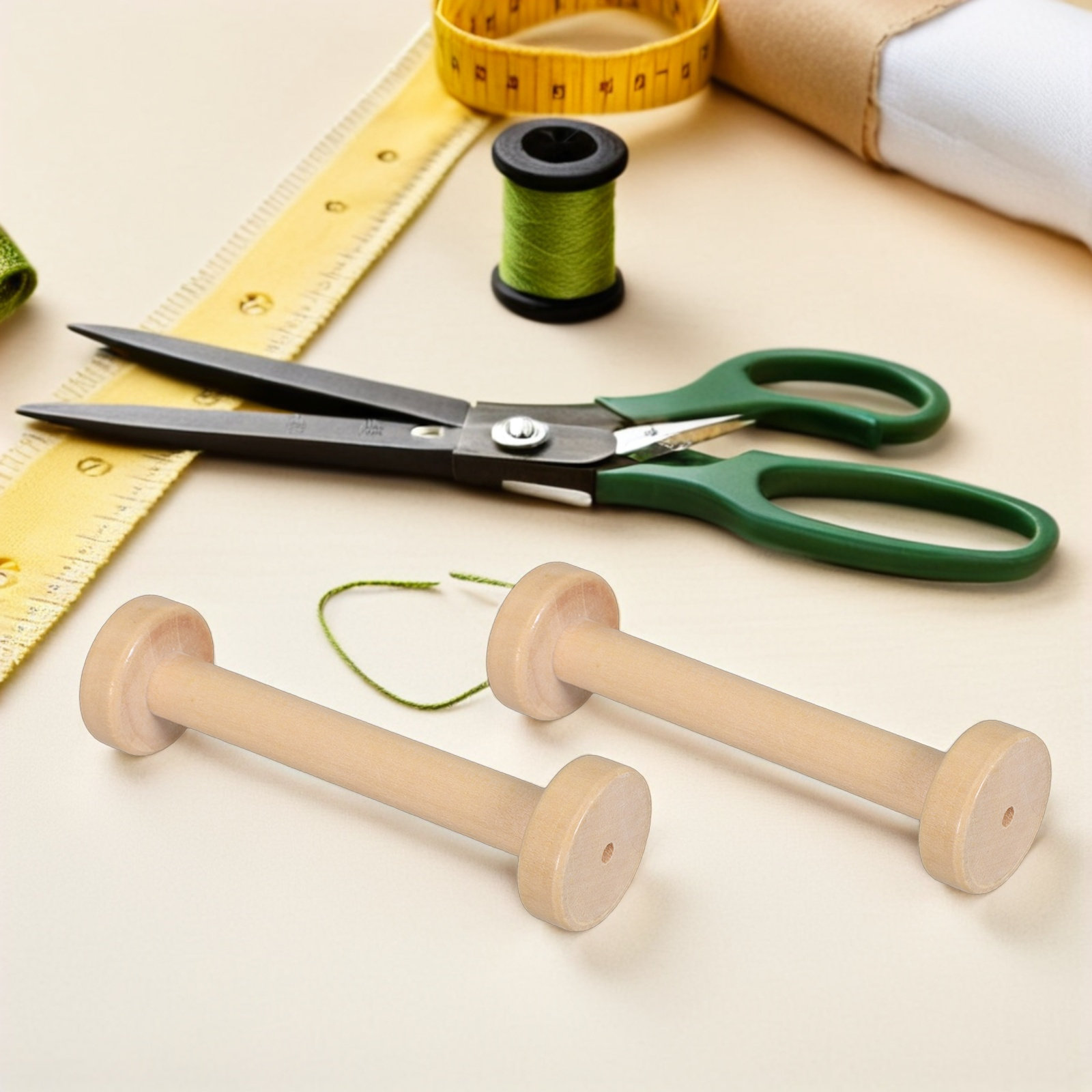 5Pcs Wooden Spools Natural Vin - Sewing And Textile avis et prix