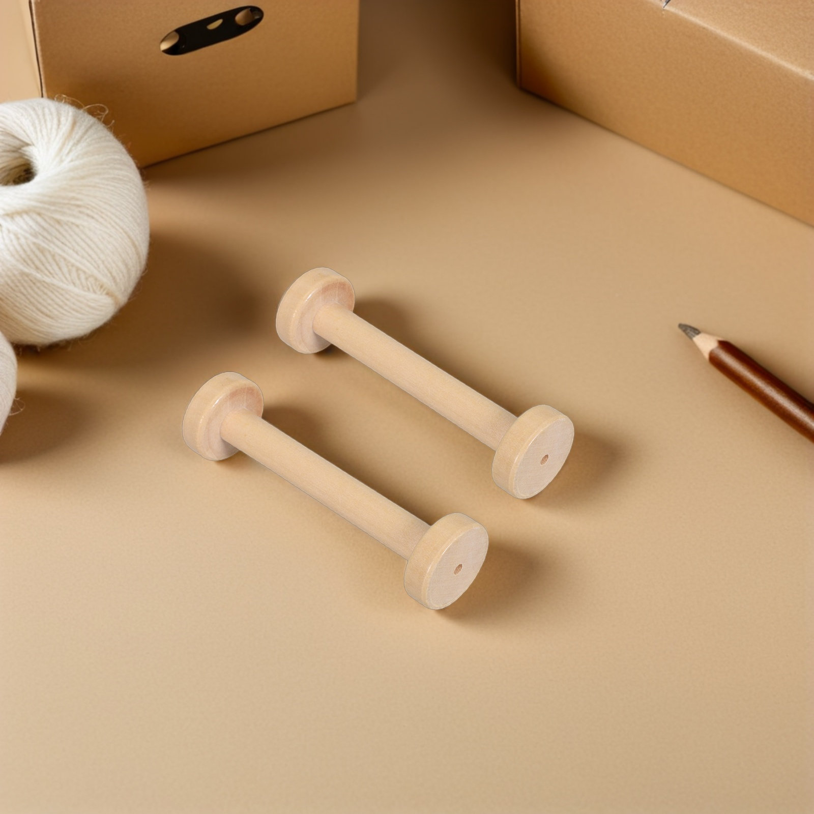 5Pcs Wooden Spools Natural Vin - Sewing And Textile avis et prix