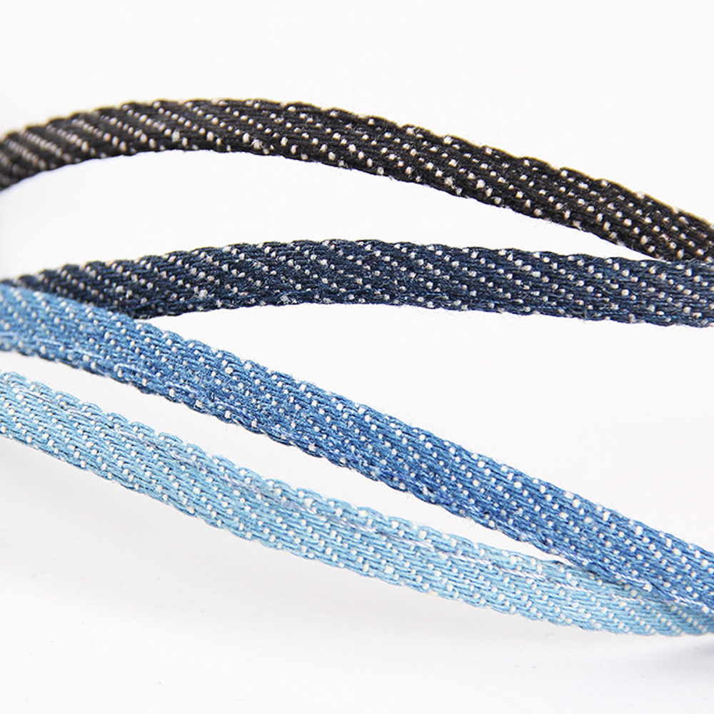 5M/Lot 5mm Denim Blue Flat Cot - Sewing Art avis et prix