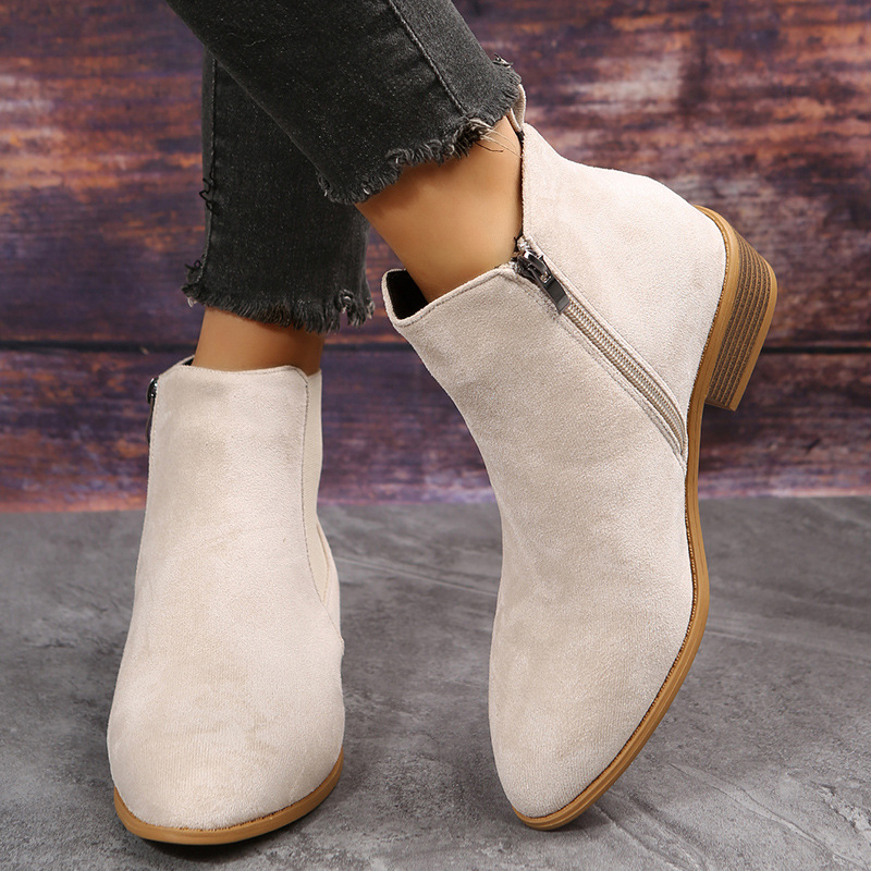 Women's Short Boots Autumn Poi - Sewing Zipper avis et prix