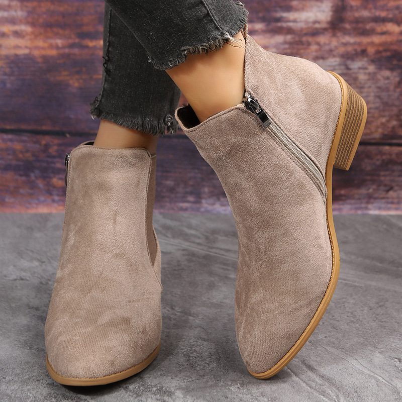 Women's Short Boots Autumn Poi - Sewing Zipper avis et prix