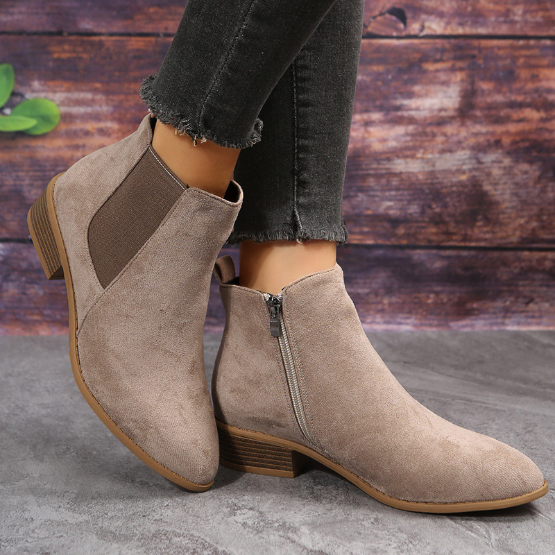 Women's Short Boots Autumn Poi - Sewing Zipper avis et prix