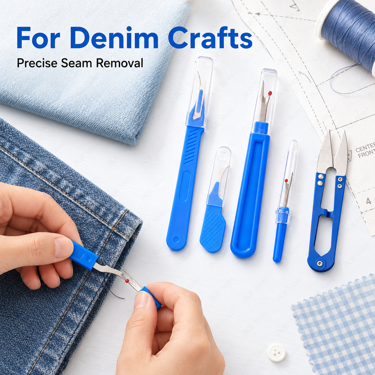 Blue Sewing Kit 5Pcs Thread Ri - Seam Ripper Tool avis et prix