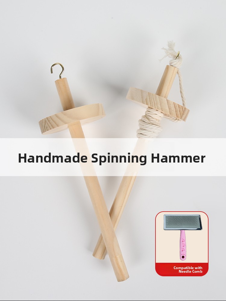 Wooden Spinning Mallet DIY Yar - Sewing And Textile avis et prix