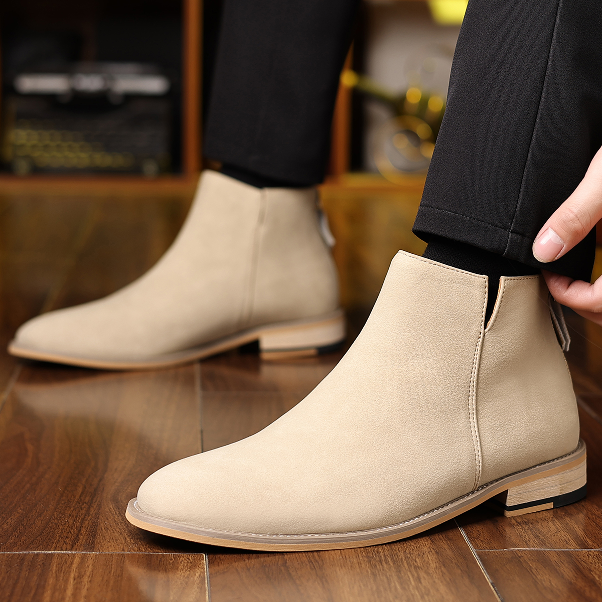 Spring Autumn High-Top Leather - Sewing Zipper avis et prix