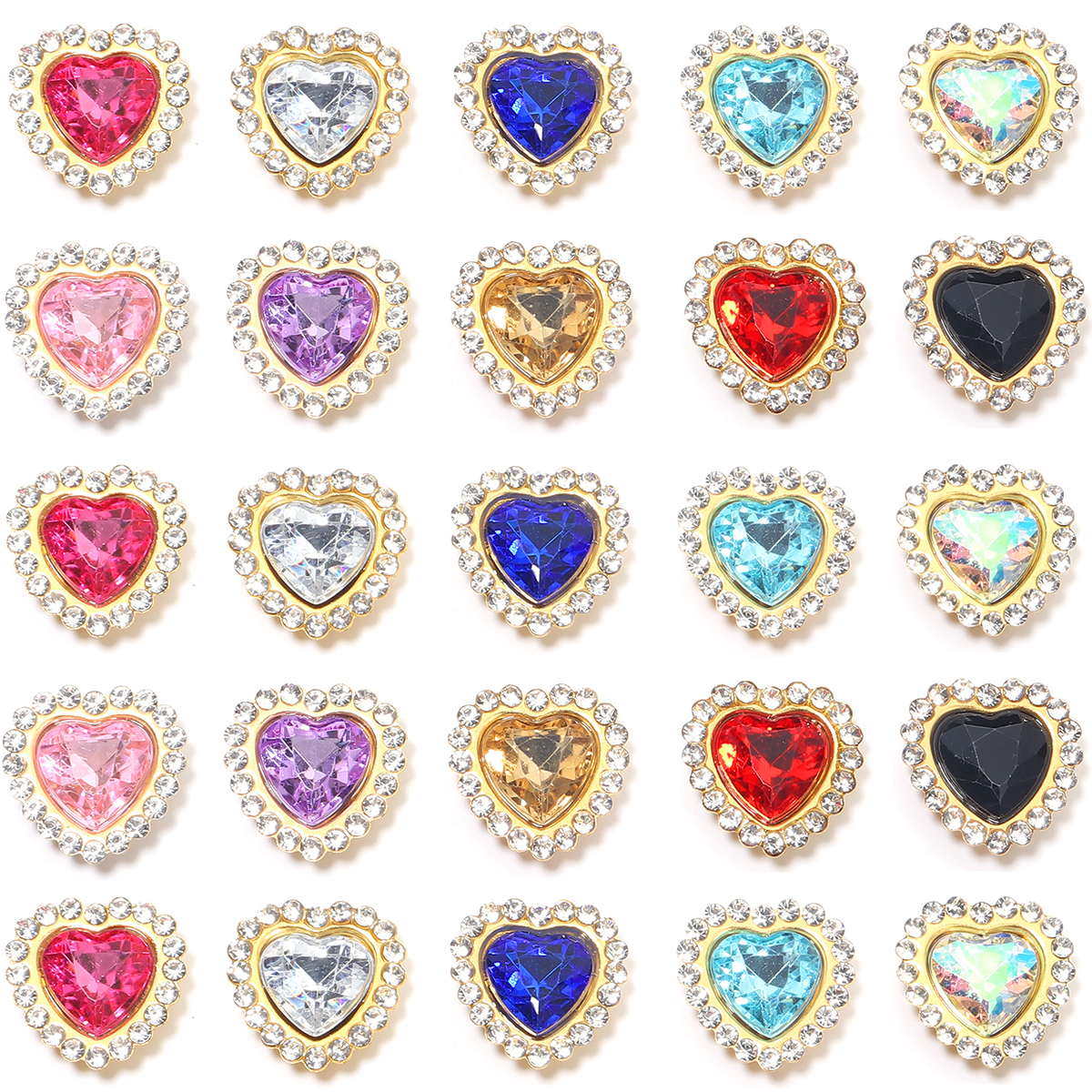 20Pcs Love Heart Acrylic Rhine - Sewing Art avis et prix