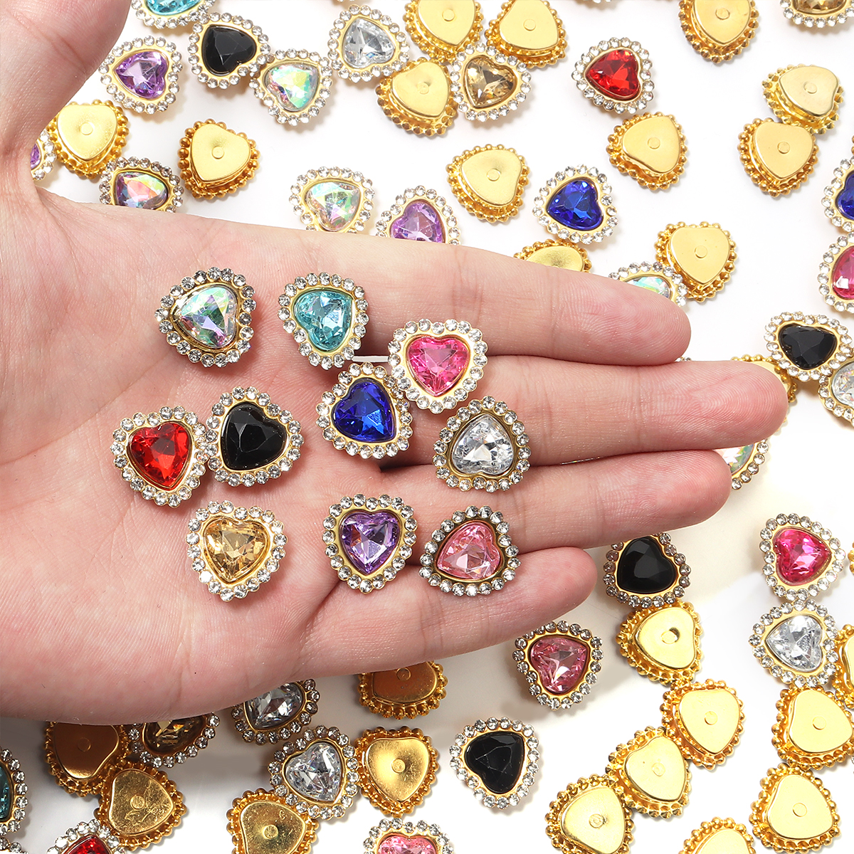 20Pcs Love Heart Acrylic Rhine - Sewing Art avis et prix